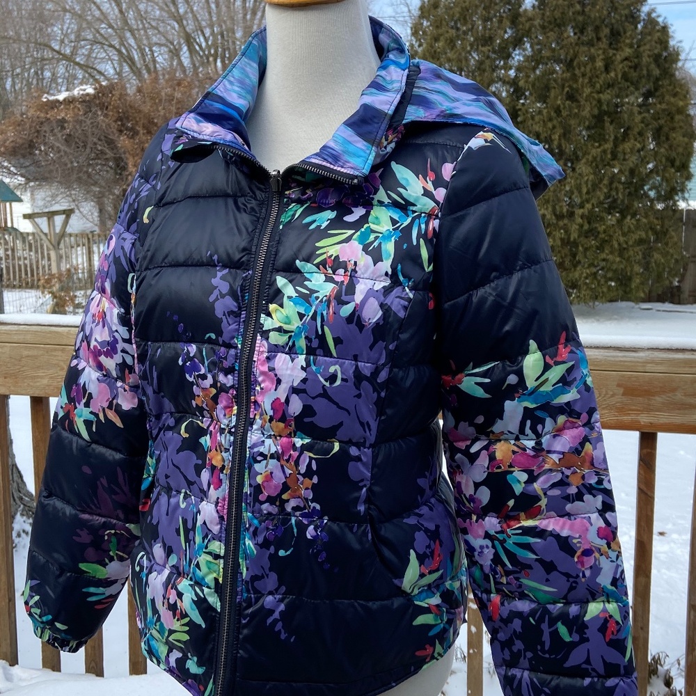 Hale Bob Suri Reversible Puffer Jacket NWT